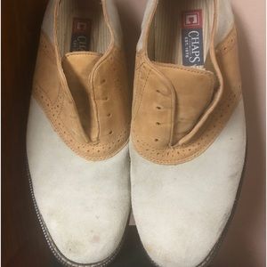 Vintage suede Chaps Saddle Oxford mens shoes need laces and suede cleaning